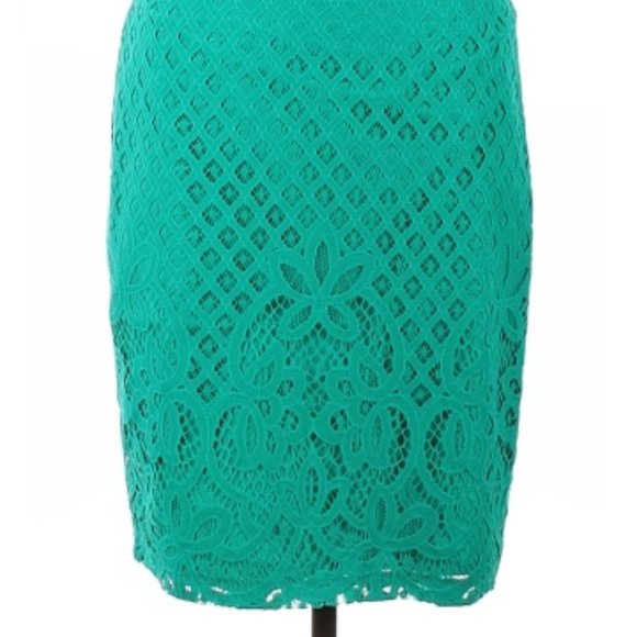 LOFT green lace skirt 12 NWT - Picture 1 of 2